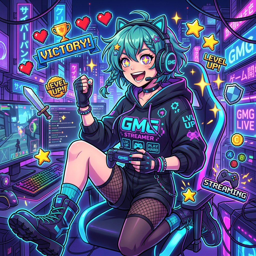 GMG直播卡通美女游戏主播琳琳